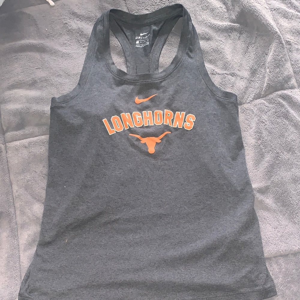 Nike Gray Tank Top with Orange Longhorns Logo